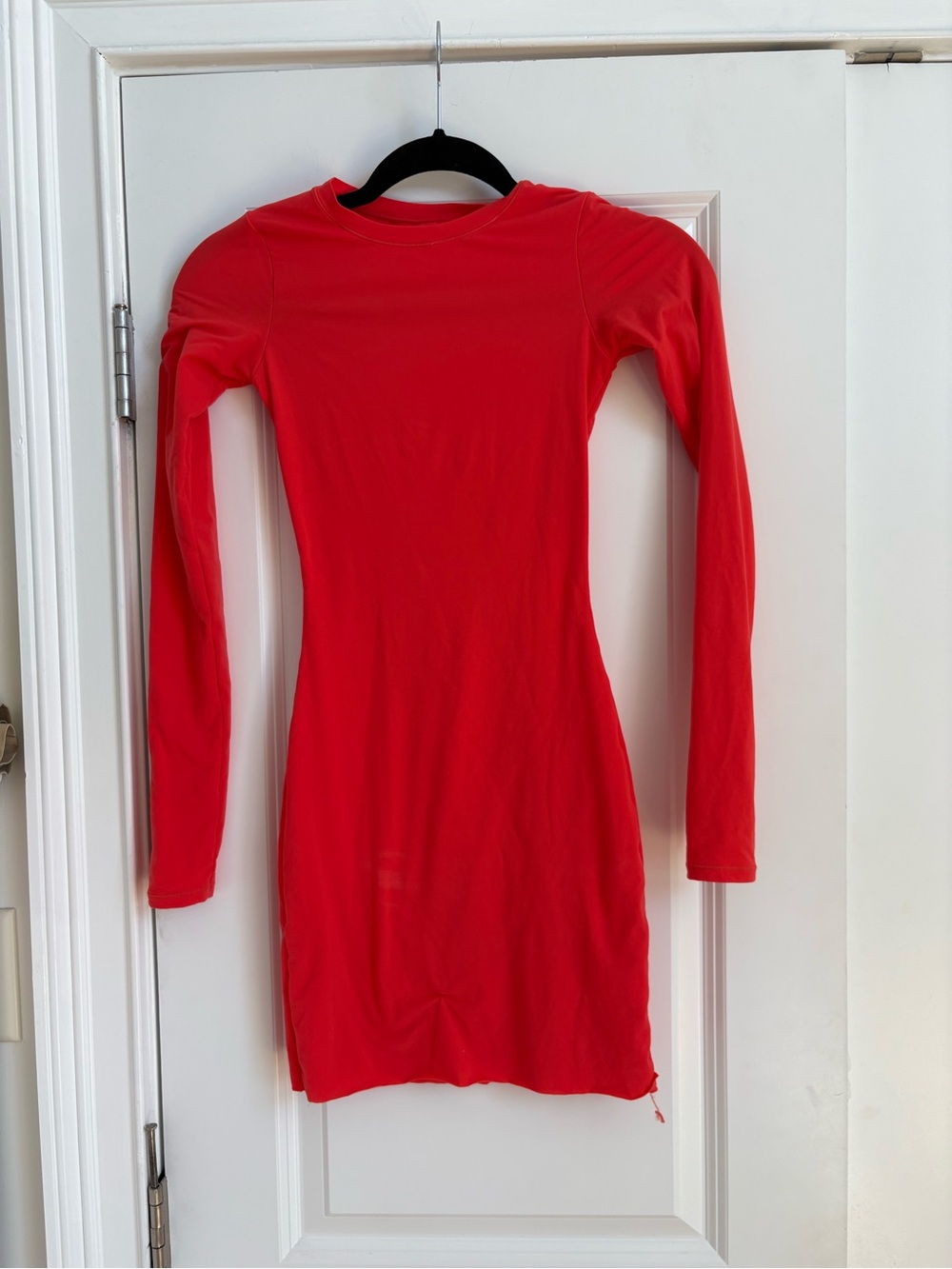 Skims Women’s Long Sleeve Red Bodycon Dress